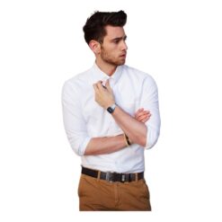 Ceinture cuir homme noire ou café, largeur 3,8 cm, vue principale