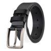 Ceinture cuir homme PU, boucle carrée de 3,8 cm, 105 à 115 cm, vue principale