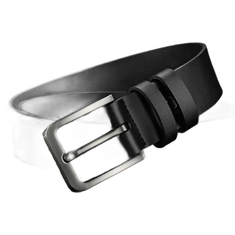 Ceinture cuir homme PU, boucle carrée de 3,8 cm, 105 à 115 cm 2 Ceinture cuir homme PU, boucle carrée de 3,8 cm, 105 à 115 cm, vue de trois quarts