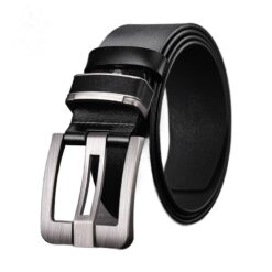 Ceinture homme en simili cuir grainé, boucle ardillon, vue principale