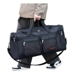 Grand sac de voyage homme en nylon souple, 3 coloris, vue principale