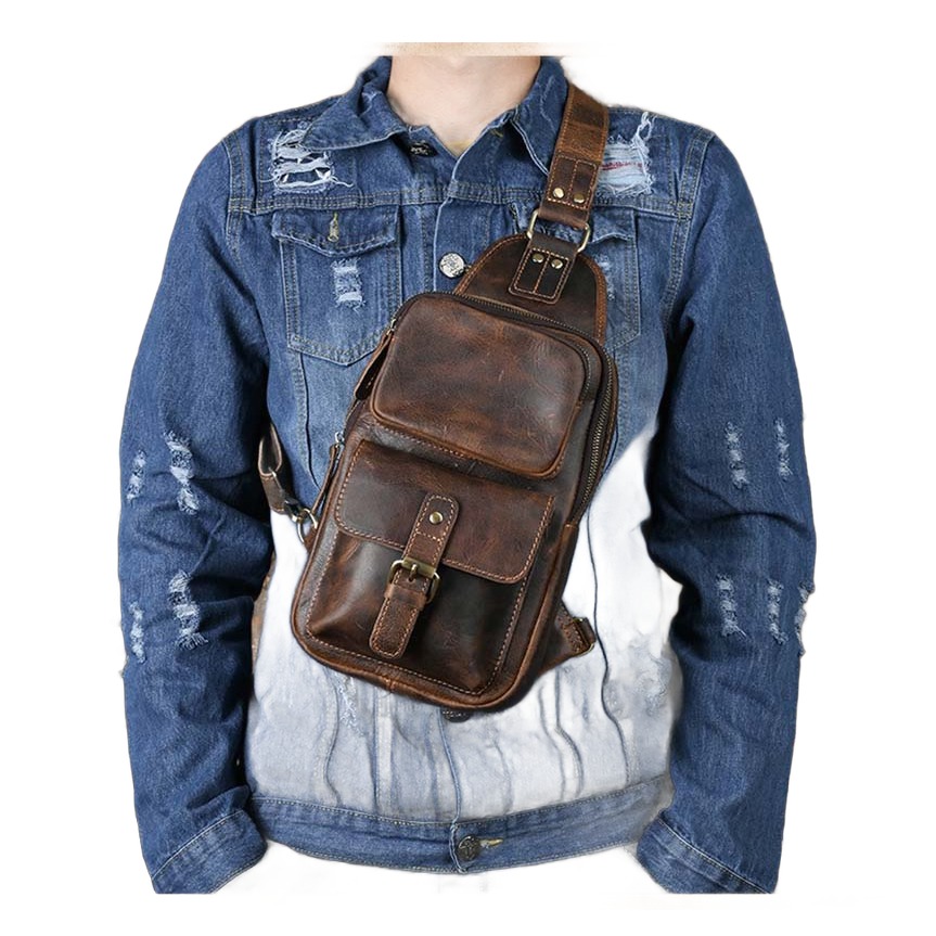 Housse ordinateur portable en cuir, format sacoche horizontale 6 Housse ordinateur portable en cuir, format sacoche horizontale, vue de profil