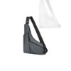 Petite sacoche poitrine homme en nylon, noire ou grise, vue principale