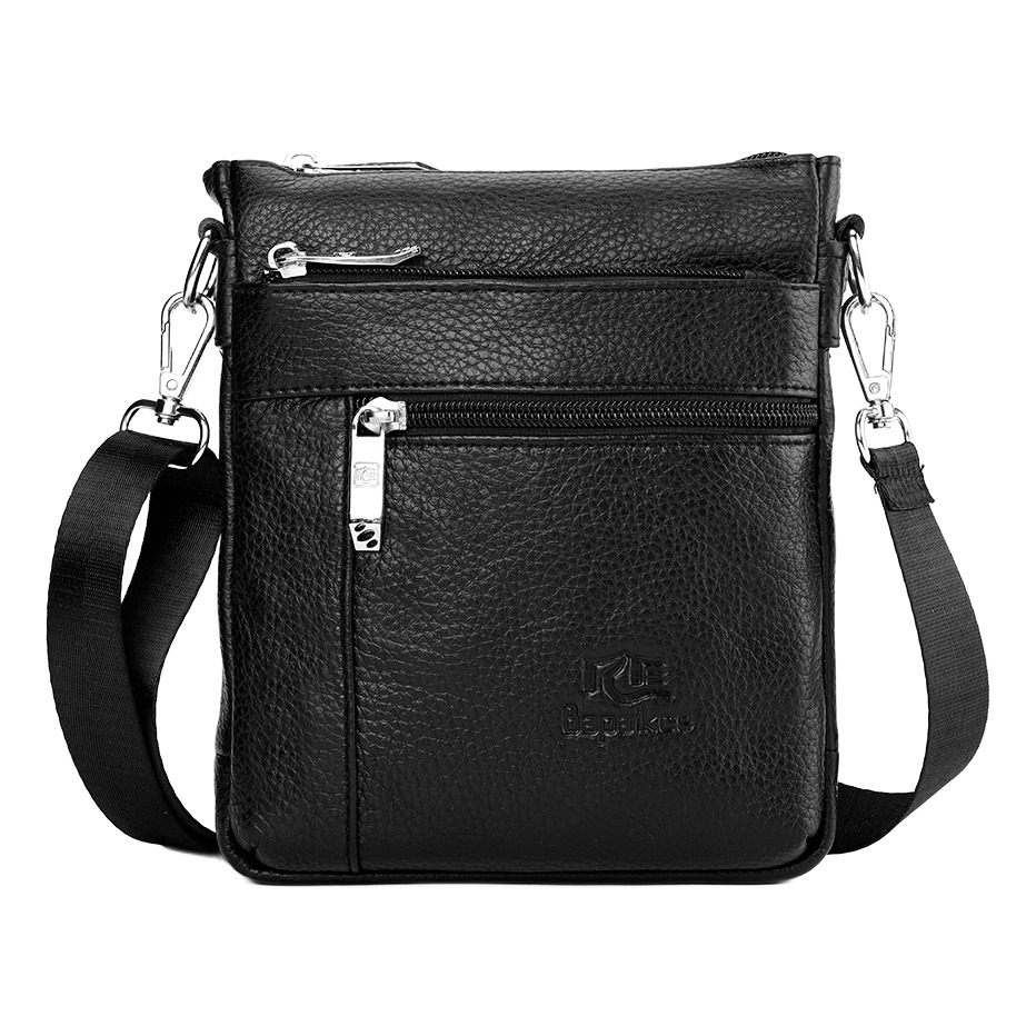 Pochette homme d'affaires en cuir à ligne épurée 3 Pochette homme d'affaires en cuir à ligne épurée, vue de face