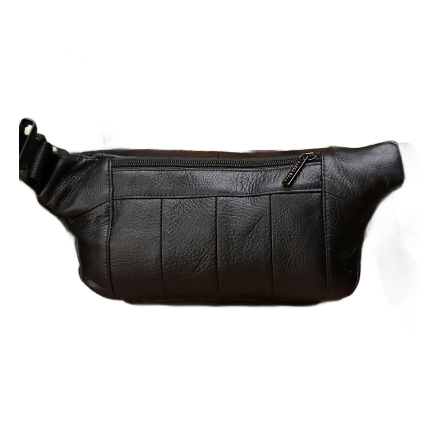 Pochette homme de hanche en cuir de vachette à boucle 1 Pochette homme de hanche en cuir de vachette à boucle, vue principale