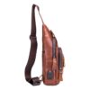 Pochette homme de poitrine en cuir de vachette avec port USB, vue principale