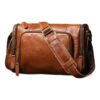 Pochette homme en cuir à compartiments multiples, vue principale