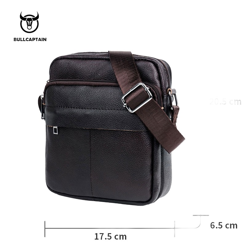Pochette homme en cuir de vache à deux compartiments, 21 x 19 cm 5 Pochette homme en cuir de vache à deux compartiments, 21 x 19 cm, vue arriere