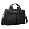 Pochette homme en cuir de vache, poignée et dragonne, vue principale