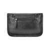 Pochette homme en cuir noir, dragonne et bandoulière, vue principale