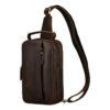Pochette homme en cuir véritable à rabat, poche téléphone, vue principale