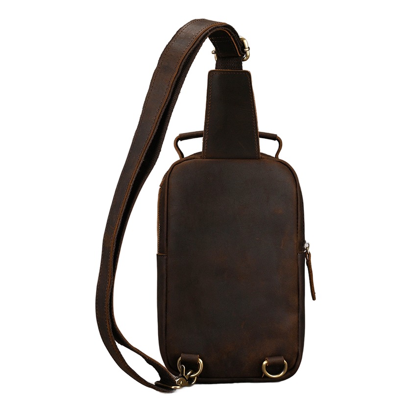 Pochette homme en cuir véritable à rabat, poche téléphone 4 Pochette homme en cuir véritable à rabat, poche téléphone, detail