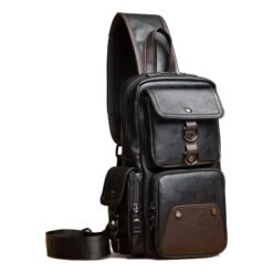 Pochette homme imperméable en cuir PU pour la pluie, vue principale