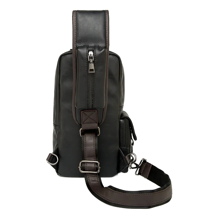 Pochette homme imperméable en cuir PU pour la pluie 3 Pochette homme imperméable en cuir PU pour la pluie, vue de face