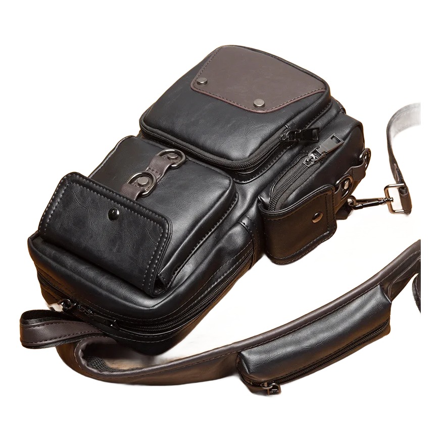 Pochette homme imperméable en cuir PU pour la pluie 4 Pochette homme imperméable en cuir PU pour la pluie, detail