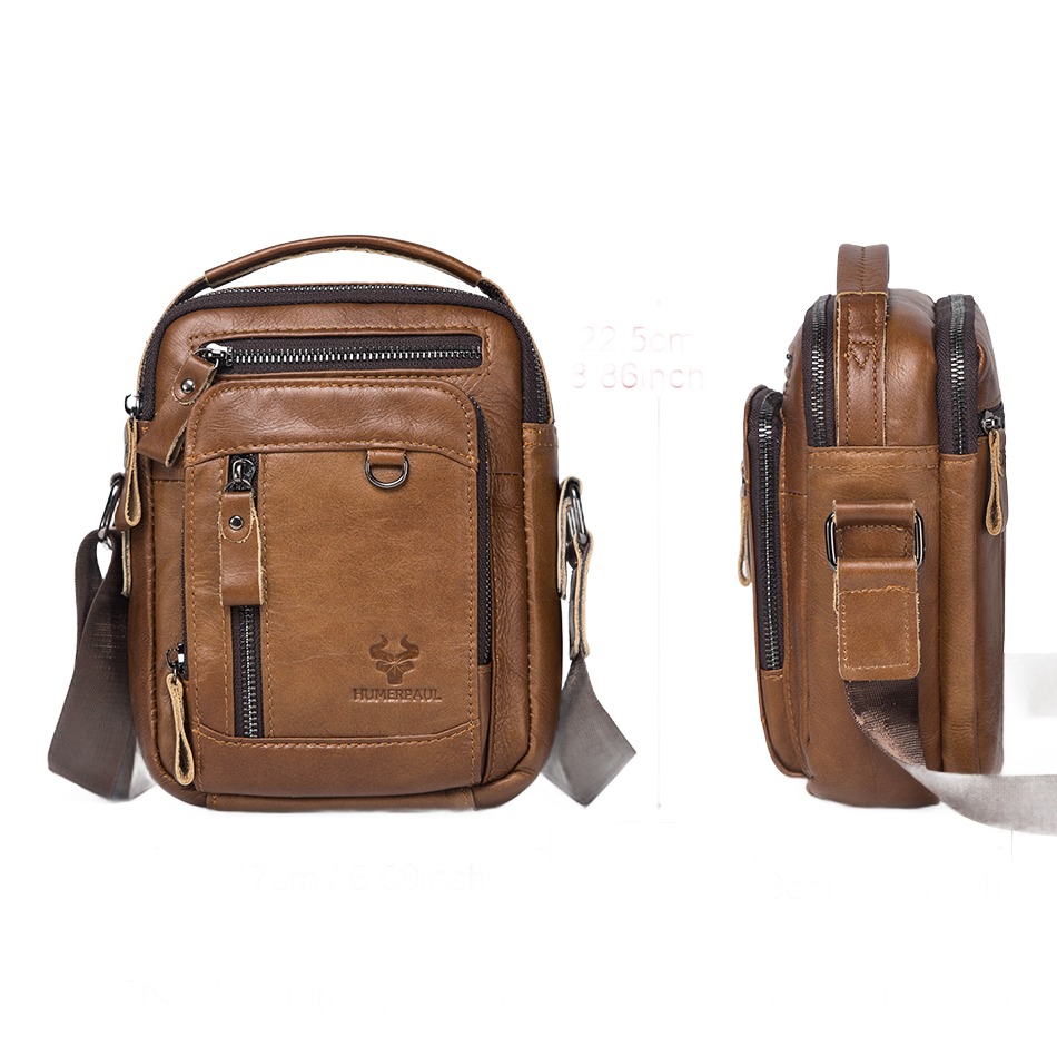 Pochette homme messager en cuir pour le travail et le voyage 4 Pochette homme messager en cuir pour le travail et le voyage, detail