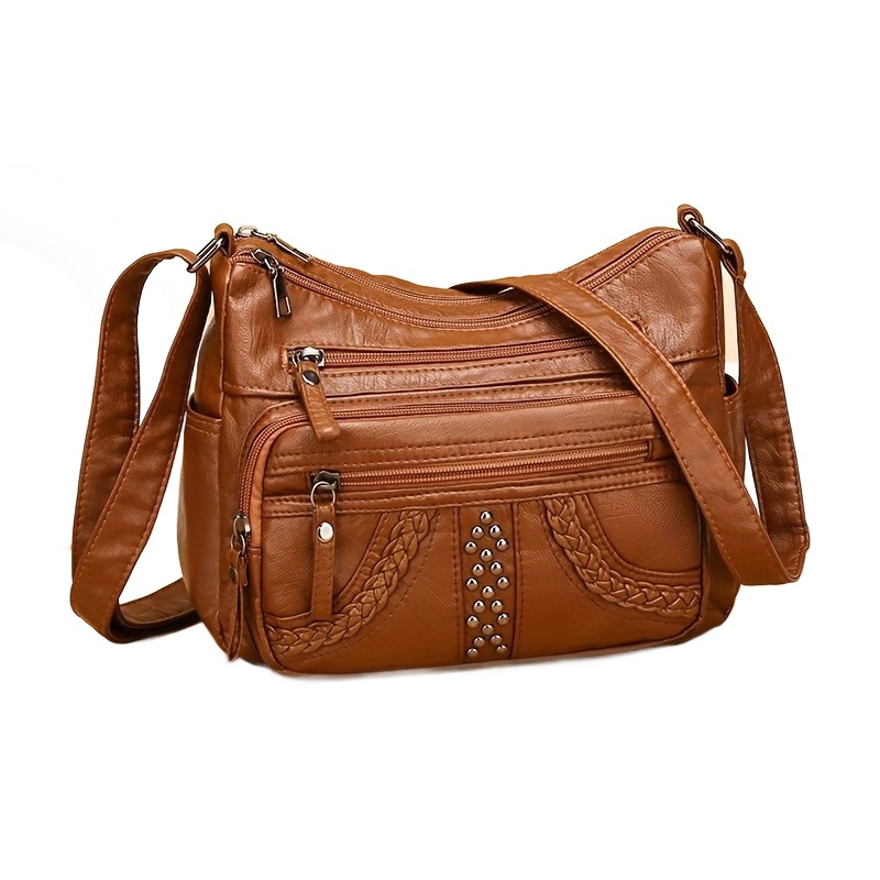 Pochette homme multipoches en cuir PU souple 1 Pochette homme multipoches en cuir PU souple, vue principale