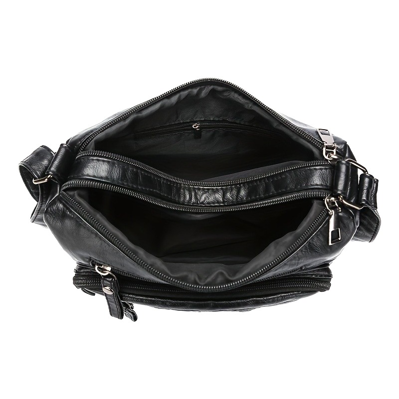 Pochette homme multipoches en cuir PU souple 4 Pochette homme multipoches en cuir PU souple, detail