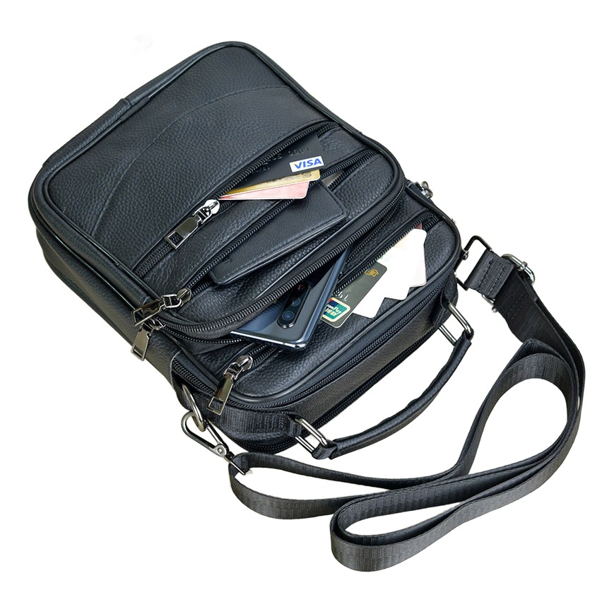 Pochette homme porte-documents en cuir pour tablette 6 Pochette homme porte-documents en cuir pour tablette, vue de profil