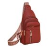 Pochette homme rétro à poches zippées multiples, vue principale