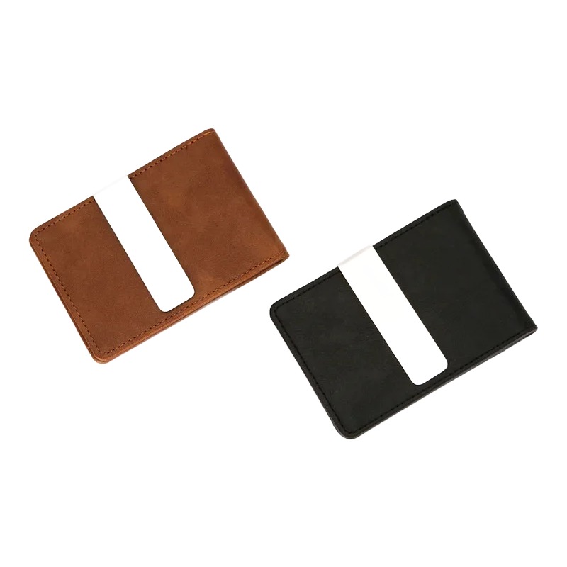 Portefeuille homme à pince à billets en simili cuir 3 Portefeuille homme à pince à billets en simili cuir, vue de face