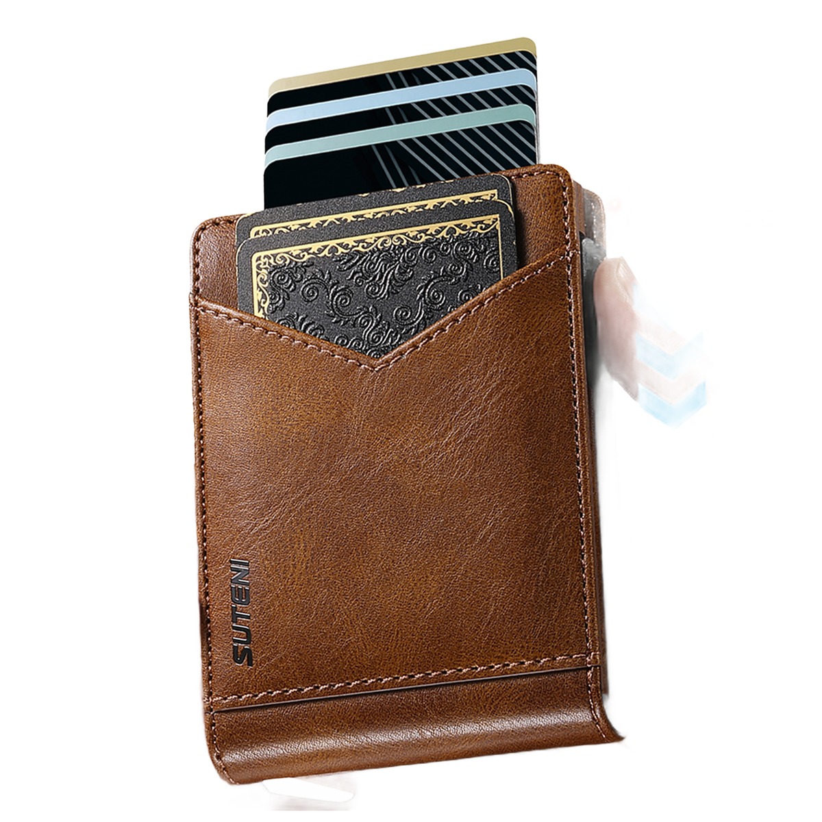 Portefeuille homme a rabat avec boite a monnaie integree 5 Portefeuille homme a rabat avec boite a monnaie integree, vue arriere