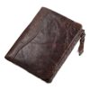 Portefeuille homme court en cuir veritable a poche zippee, vue principale