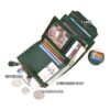 Portefeuille homme cuir de vachette à trois volets, blindage RFID, vue principale