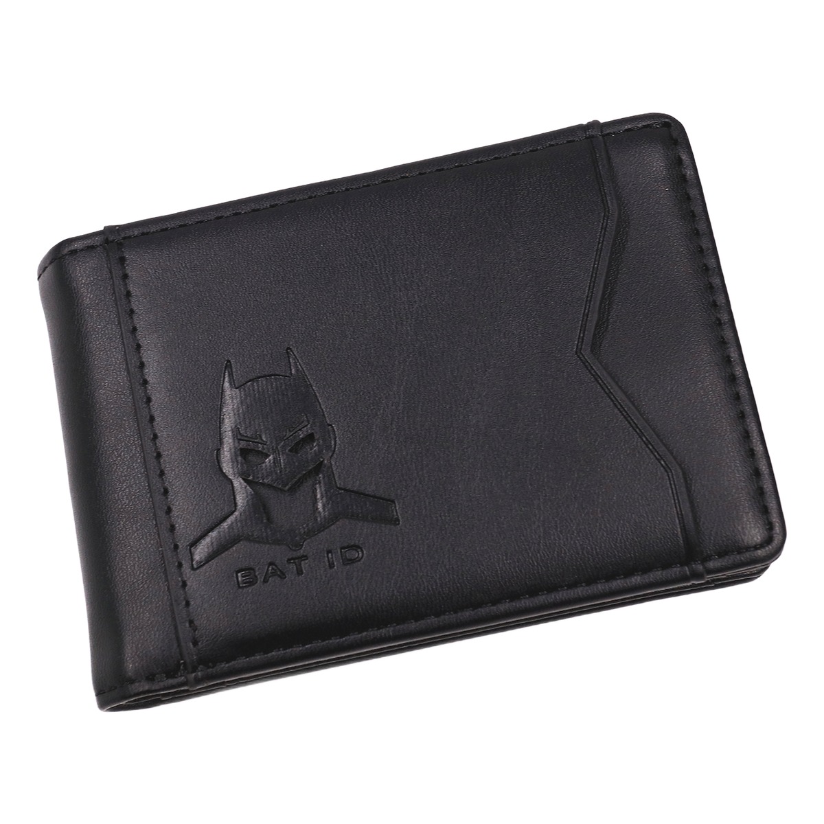 Portefeuille homme deux volets en cuir PU, fenêtre identité 5 Portefeuille homme deux volets en cuir PU, fenêtre identité, vue arriere