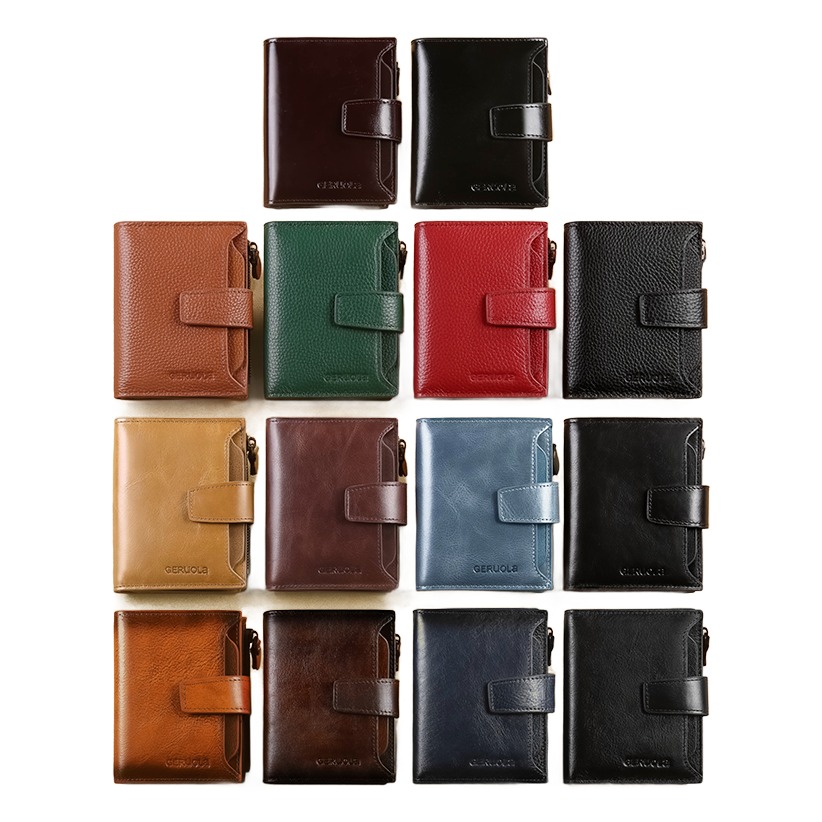 Portefeuille homme en cuir de vache avec blocage RFID, 2 volets 2 Portefeuille homme en cuir de vache avec blocage RFID, 2 volets, vue de trois quarts