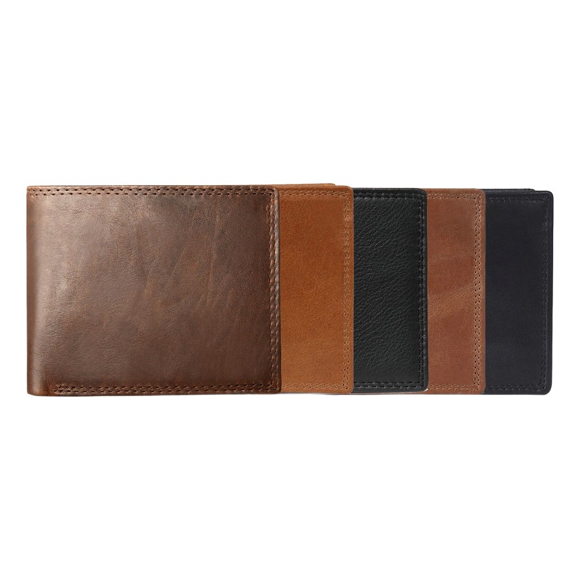 Portefeuille homme en cuir de vache avec porte-monnaie 1 Portefeuille homme en cuir de vache avec porte-monnaie, vue principale