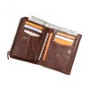 Portefeuille homme en cuir de vache, format court, poche zippée, vue principale
