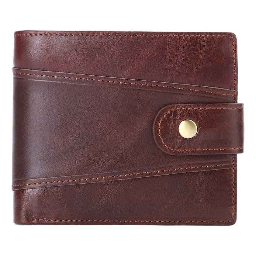 Portefeuille homme en cuir de vache vintage, RFID et patte 1 Portefeuille homme en cuir de vache vintage, RFID et patte, vue principale