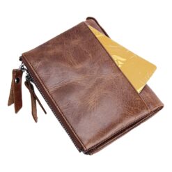 Portefeuille homme en cuir de vachette a finition ciree, vue principale
