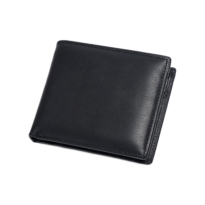 Portefeuille homme en cuir de vachette multi cartes 2 Portefeuille homme en cuir de vachette multi cartes, vue de trois quarts