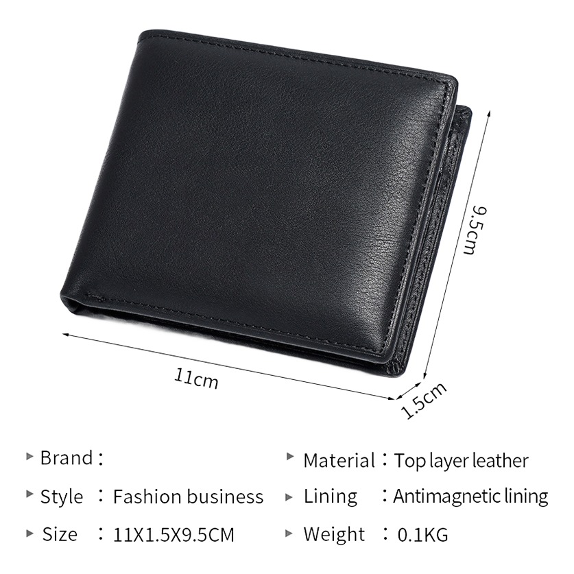 Portefeuille homme en cuir de vachette multi cartes 5 Portefeuille homme en cuir de vachette multi cartes, vue arriere