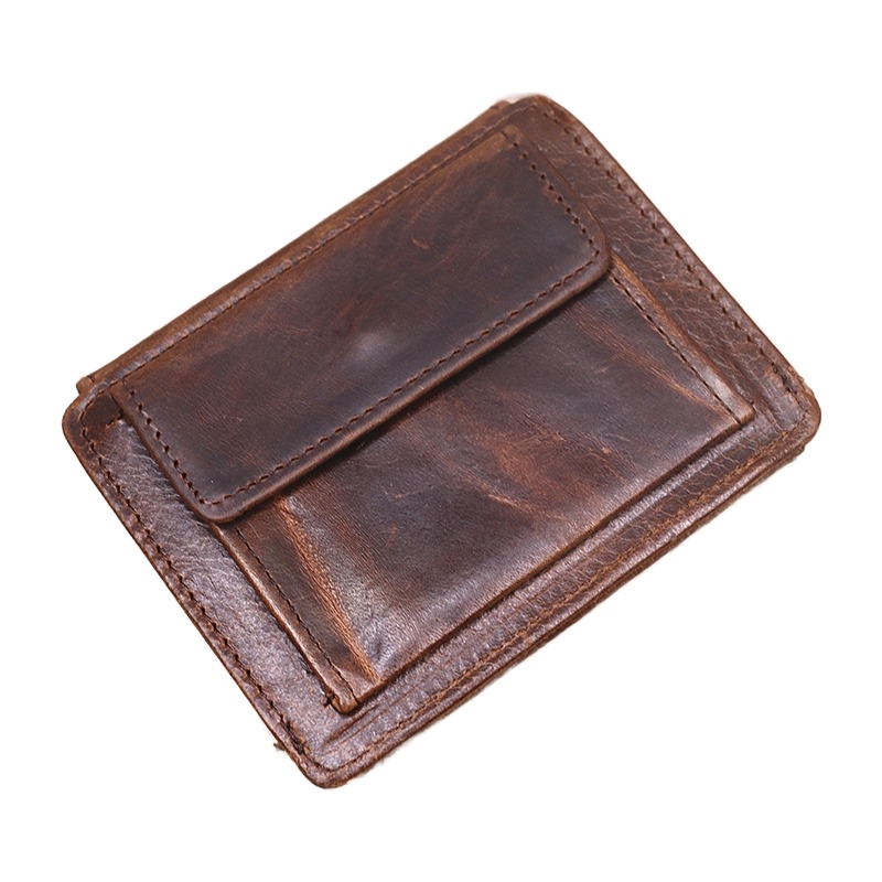 Portefeuille homme en cuir veritable a deux volets classique 1 Portefeuille homme en cuir veritable a deux volets classique, vue principale