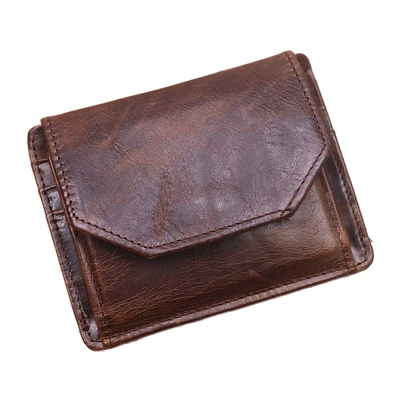 Portefeuille homme en cuir veritable a deux volets classique 3 Portefeuille homme en cuir veritable a deux volets classique, vue de face