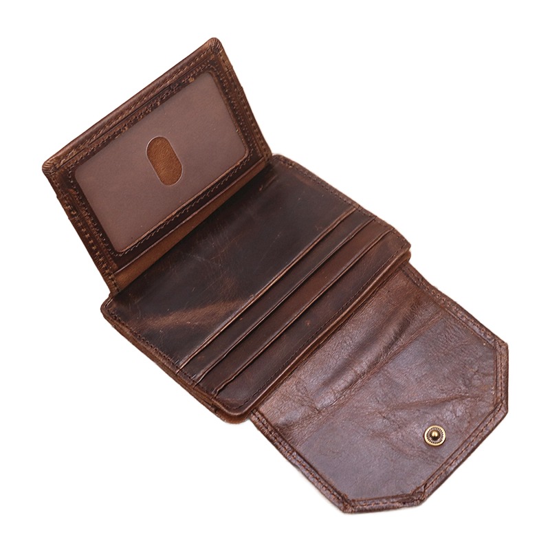 Portefeuille homme en cuir veritable a deux volets classique 4 Portefeuille homme en cuir veritable a deux volets classique, detail