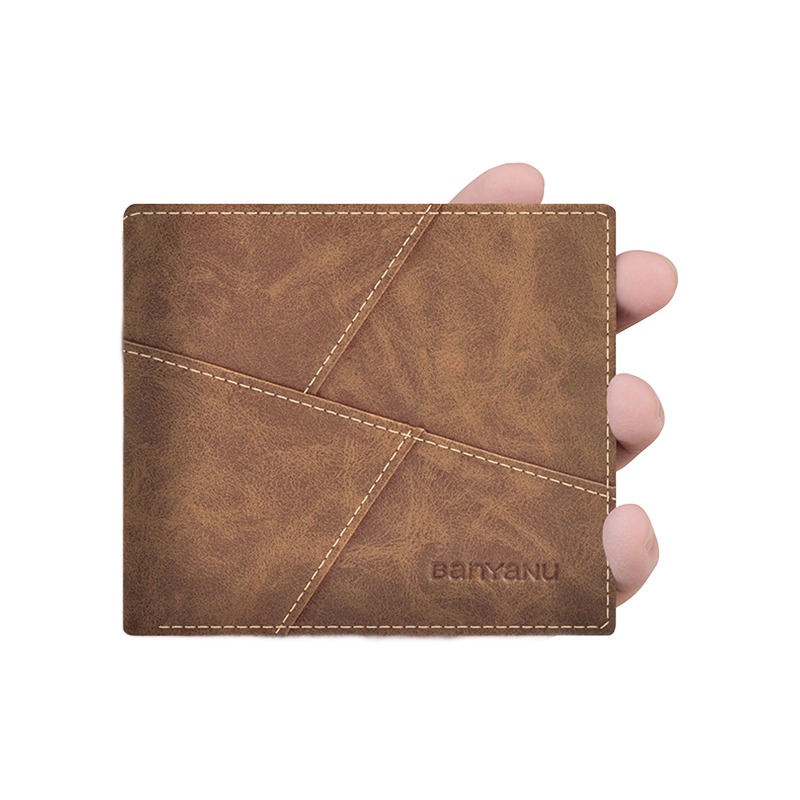 Portefeuille homme en cuir veritable a fentes verticales 3 Portefeuille homme en cuir veritable a fentes verticales, vue de face