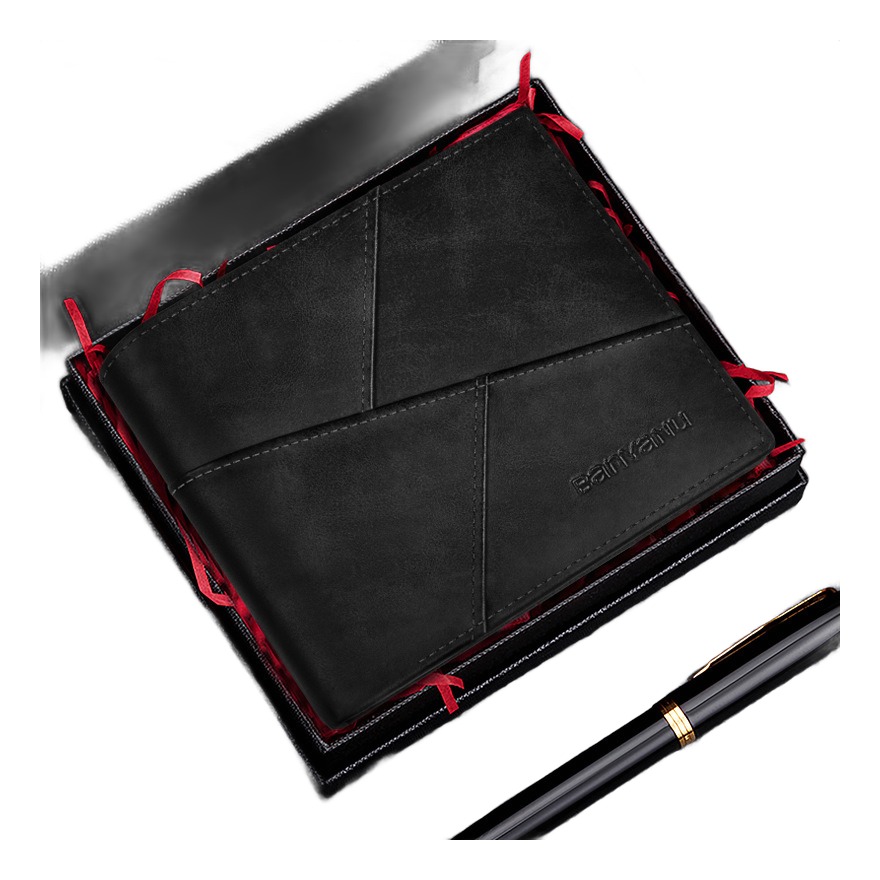 Portefeuille homme en cuir veritable a fentes verticales 4 Portefeuille homme en cuir veritable a fentes verticales, detail
