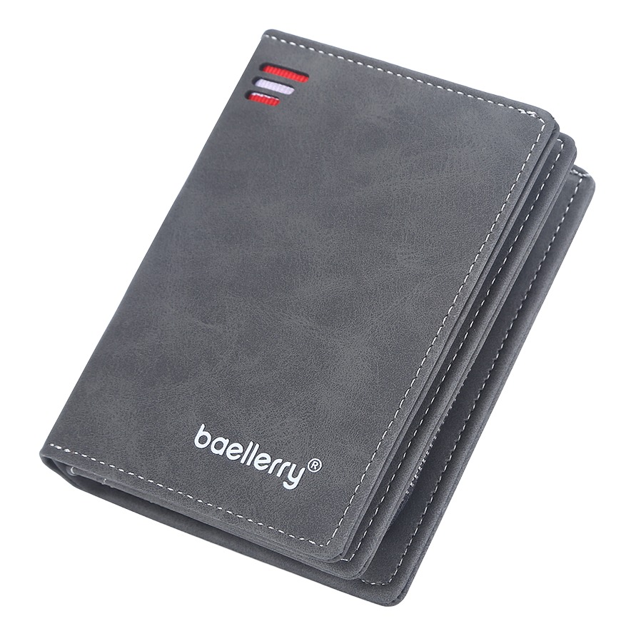 Portefeuille homme format court en cuir PU 3 Portefeuille homme format court en cuir PU, vue de face
