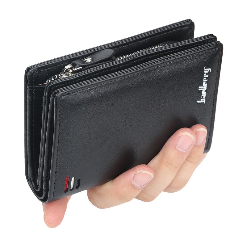 Portefeuille homme format court en cuir PU 4 Portefeuille homme format court en cuir PU, detail