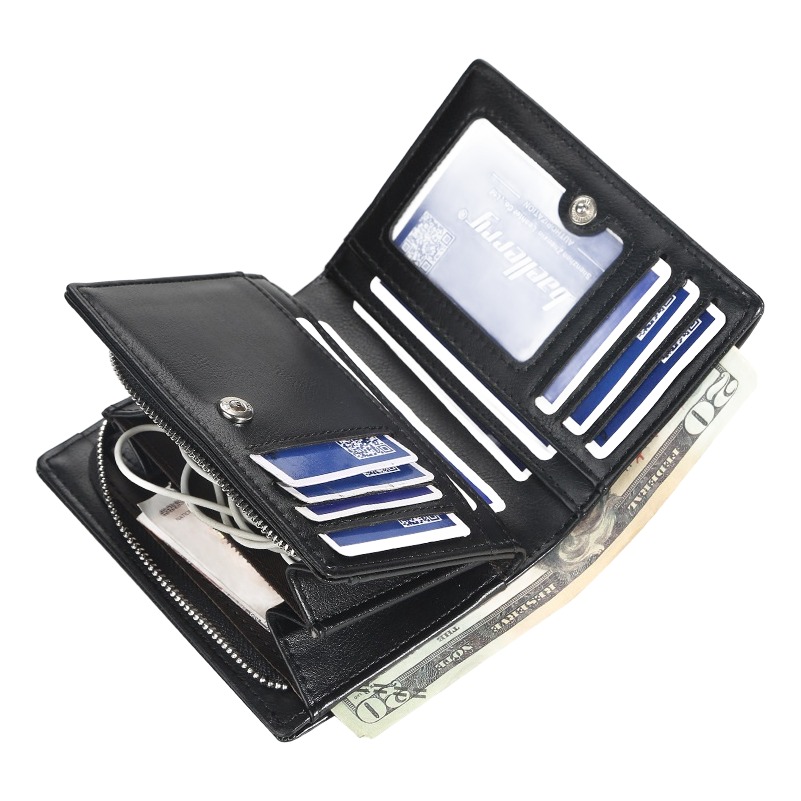 Portefeuille homme format court en cuir PU 5 Portefeuille homme format court en cuir PU, vue arriere