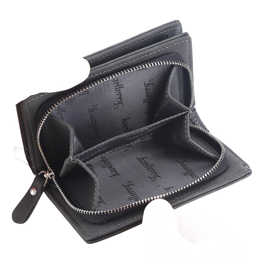 Portefeuille homme format court en cuir PU 6 Portefeuille homme format court en cuir PU, vue de profil