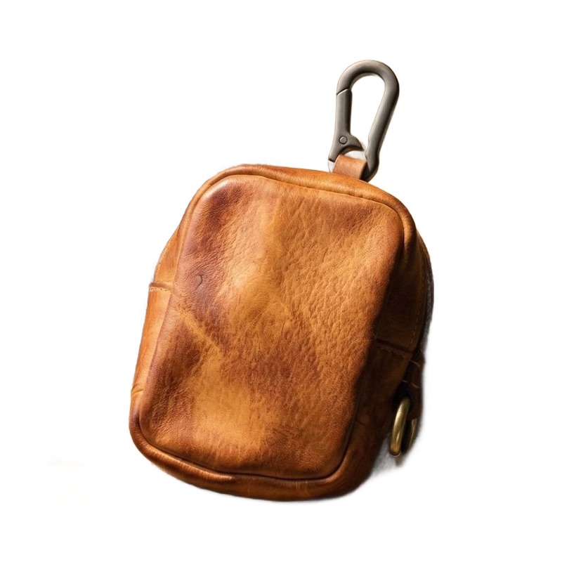 Portefeuille homme mini avec poche à monnaie zippée 2 Portefeuille homme mini avec poche à monnaie zippée, vue de trois quarts
