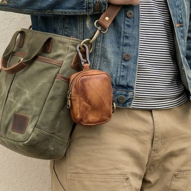 Portefeuille homme mini avec poche à monnaie zippée 4 Portefeuille homme mini avec poche à monnaie zippée, detail