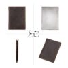 Portefeuille homme passeport en cuir de vache, blocage RFID, vue principale