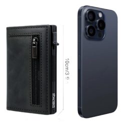 Portefeuille homme porte cartes à levier, simili cuir, vue principale