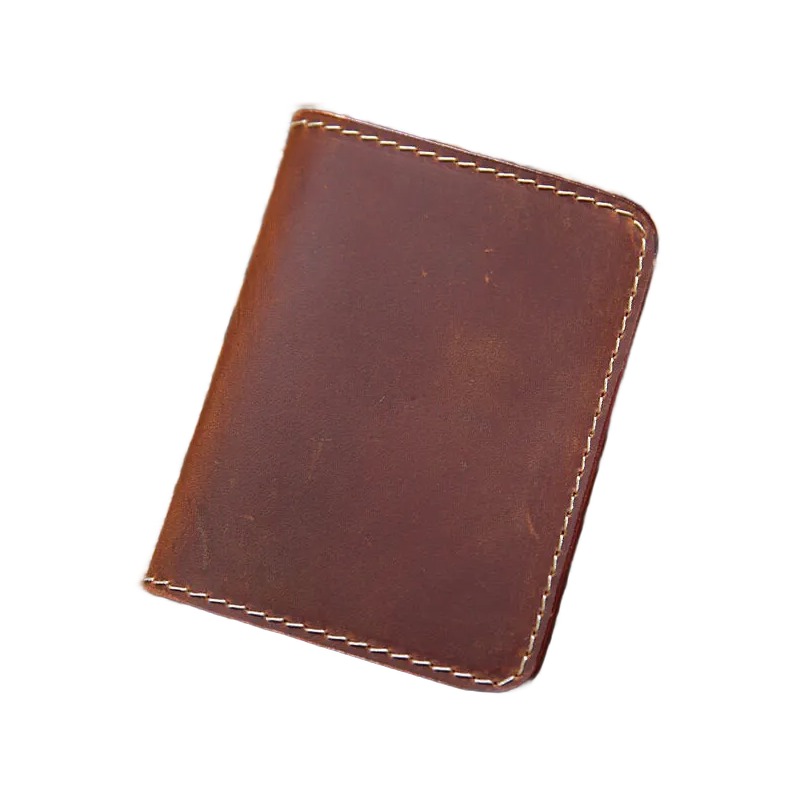 Portefeuille homme porte-cartes en cuir Crazy Horse avec fenêtre 1 Portefeuille homme porte-cartes en cuir Crazy Horse avec fenêtre, vue principale